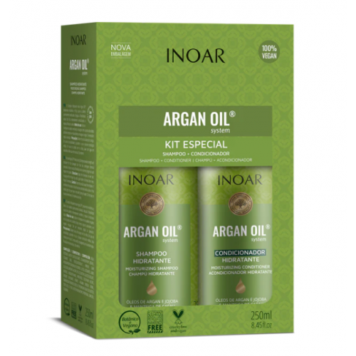 Inoar Argan Oil Duo Kit Intensyviai drėkinantis rinkinys su Argano aliejumi