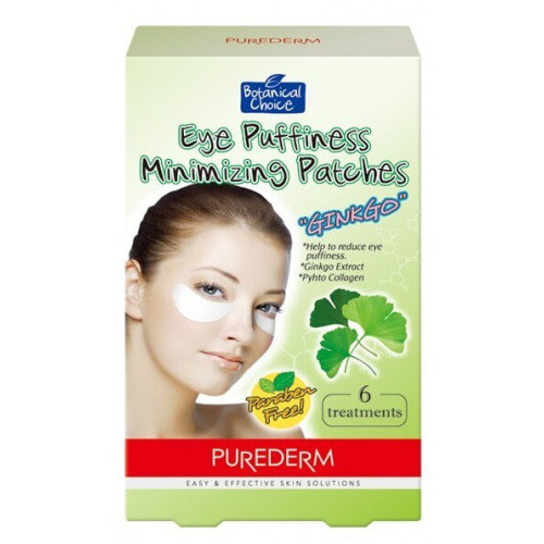 Purederm Purederm Eye Puffiness Minimizing Patches Ginkgo 6 pcs