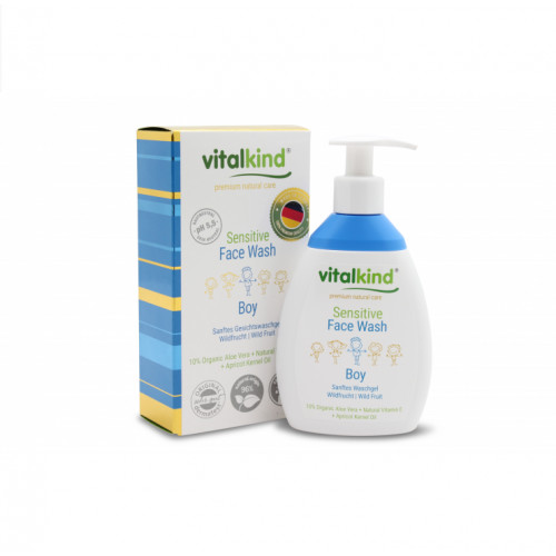 Vitalkind Sensitive Face Wash for Children 200ml Boy