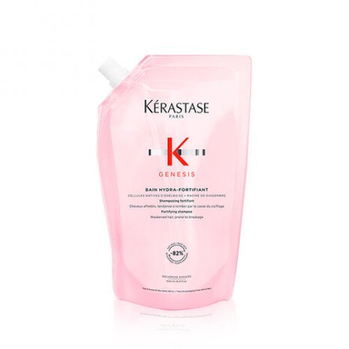 Kerastase Genesis Bain Hydra-Fortifiant Shampoo Stiprinantis šampūnas nuo plaukų lūžinėjimo, ploniems ar riebiems plaukams