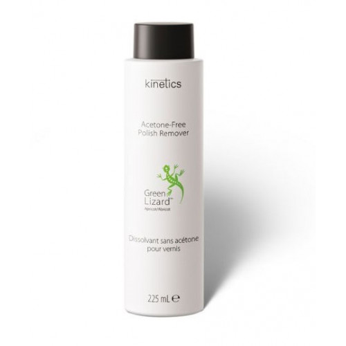 Kinetics Nail Polish Remover Green Lizard with Apricot Scent Beacetonis nagų lako nuemėjas