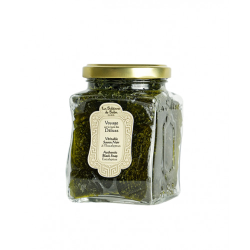 La Sultane De Saba Authentic Black Soap Eucalyptus Melnās ziepes ar eikaliptu