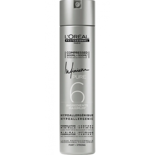 L'Oréal Professionnel Infinium Pure Strong Hair Spray Neįtikėtinai veiksmingas profesionalus plaukų lakas, stiprios fiksacijos
