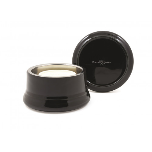 Edwin Jagger Porcelain Shaving Bowl with Lid Black 1 pc.