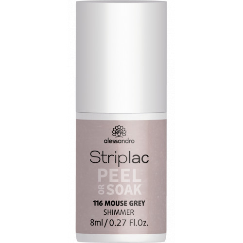 Alessandro Alessandro Striplac Peel Or Soak 8ml 116 Mouse Grey - Shimmer