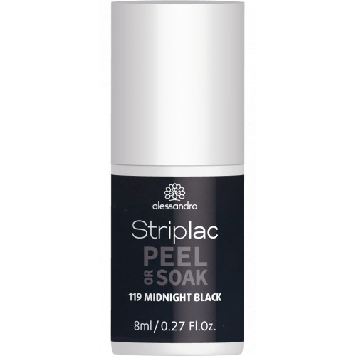 Alessandro Alessandro Striplac Peel Or Soak 8ml 119 Midnight Black