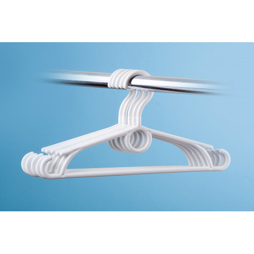 HomelyWorld WZM Colorful Plastic Hangers For Kids White 10 pcs.