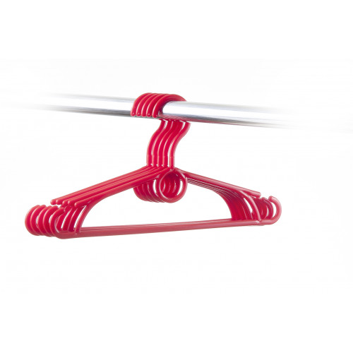 HomelyWorld WZM Colorful Plastic Hangers For Kids 10 pcs. Red