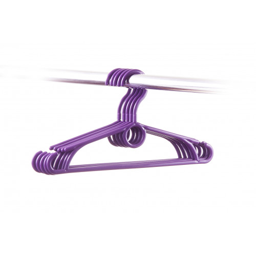 HomelyWorld WZM Colorful Plastic Hangers For Kids 10 pcs. Violet