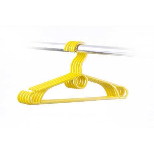 HomelyWorld WZM Colorful Plastic Hangers For Kids Yellow 50 pcs.