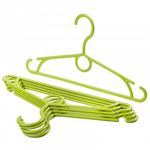 HomelyWorld WZM Colorful Plastic Hangers For Kids Green 50 pcs.