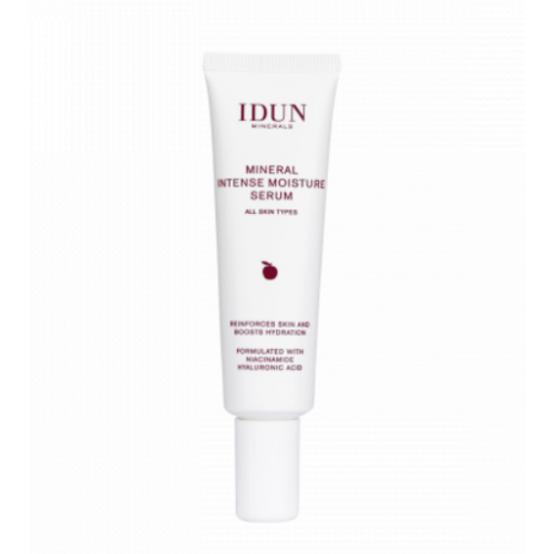 IDUN Minerals Mineral Intense Moisture Serum Intensyviai drėkinantis veido serumas su niacinamidu ir hialurono rūgštimi