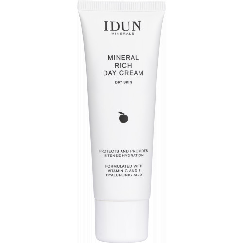 IDUN Minerals Enriched Day Cream Dry Skin Päevane näokreem hüaluroonhappe ning C- ja E-vitamiinidega kuivale nahale
