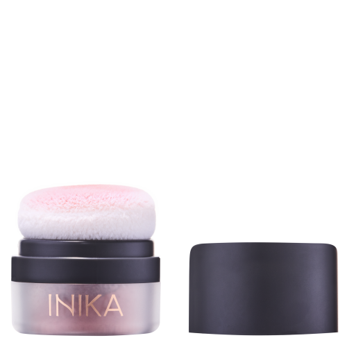 Inika Organic Mineral Blusher Puff Pot Mineraliniai skaistalai su pagalvėle