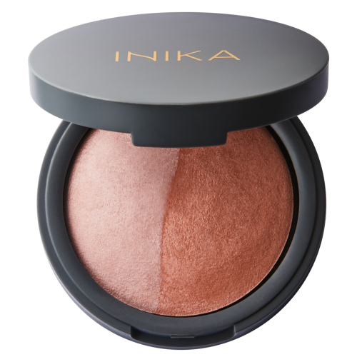 Inika Organic Baked Mineral Blush Duo Kompaktiniai mineraliniai skaistalai