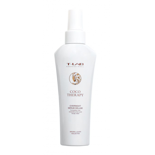T-LAB Professional Coco Therapy Overnight serum deluxe Sausų ir pažeistų plaukų naktinis serumas