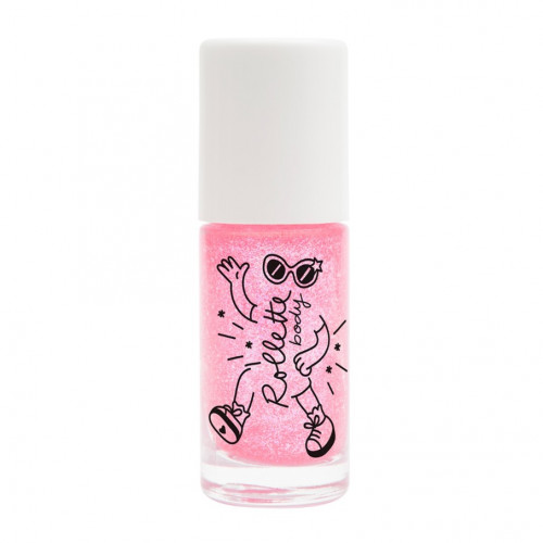 Nailmatic Kids Glitter Body Gel Rollette Raspberry Tepamas kūno blizgesys