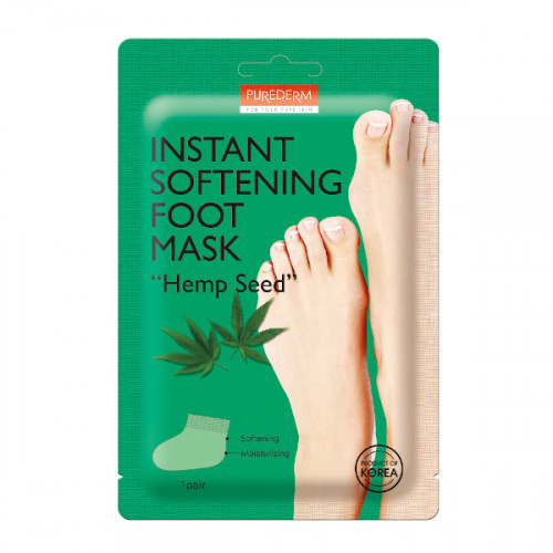 Purederm Instant Softening Foot Mask Hemp Seed Pėdų kaukė