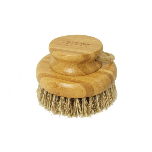 Hydrea London Round Bamboo Body Brush Apvalus bambukinis kūno šepetėlis