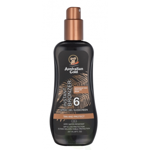 Australian Gold Spray Gel with Instant Bronzer SPF6 Apsaugos nuo saulės pienelis su bronzantais