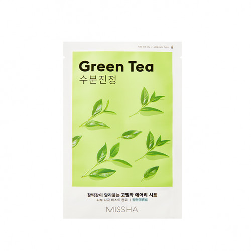 Missha Airy Fit Sheet Mask Green Tea Sejas maska