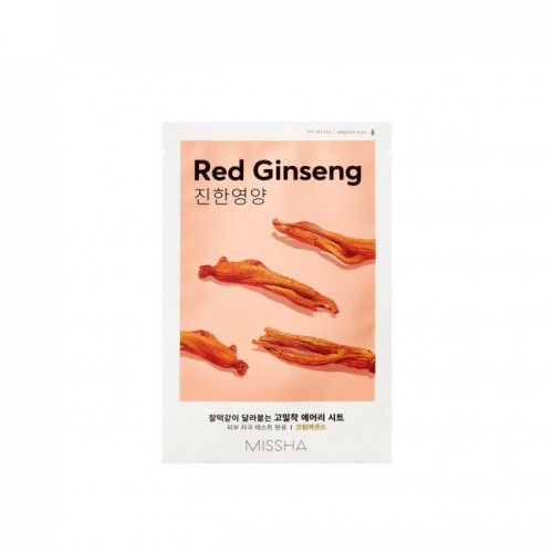 Missha Airy Fit Sheet Mask Red Ginseng Veido kaukė
