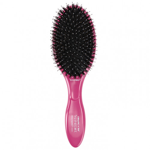 Olivia Garden Expert Care Boar & Nylon Bristles Oval Combo Brush Plaukų šepetys apjungtas jonizuotų antistatinių ir 100% natūralių šerno šerelių