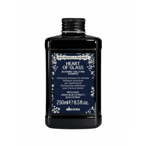 Davines HEART OF GLASS Silkening Chelating Shampoo Giliai valantis ir atspalvį paryškinantis šampūnas šviesiems plaukams