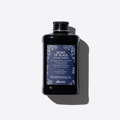 Davines Heart of Glass Silkening Shampoo Šviesius plaukus glotninantis šampūnas