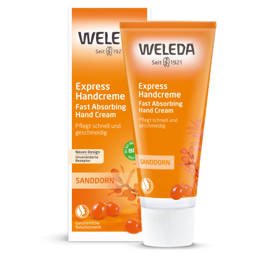 Weleda Sea Buckthorn Fast Absorbing Hand Cream Roku krēms ar smiltsērkšķiem