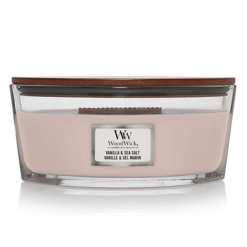 WoodWick Vanilla & Sea Salt Candle Žvakė Heartwick
