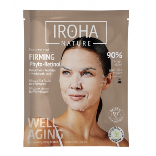 IROHA Tissue Face Mask With Bakuchiol & Peptides Veido kaukė su bakuchioliu ir peptidais