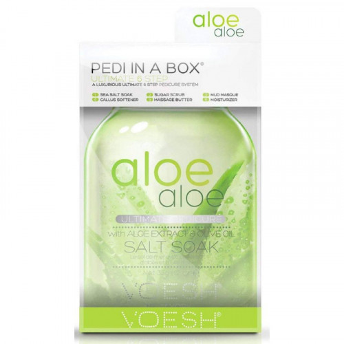 VOESH Ultimate 6 Steps Pedi In A Box 6 in 1 Aloe Aloe Procedūra kojoms su alaviju