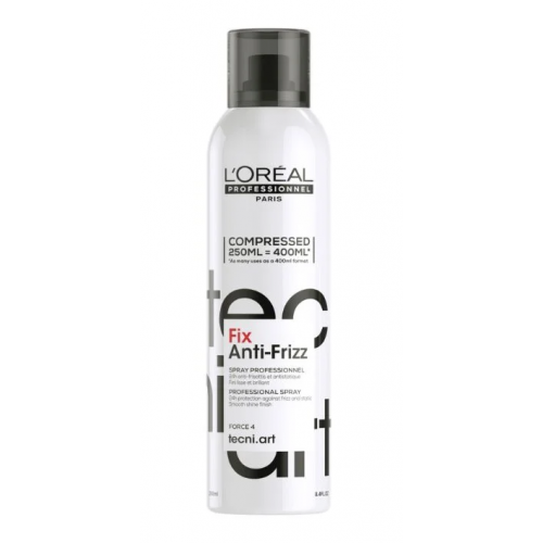 L'Oréal Professionnel Tecni Art Fix Anti-Frizz Stipraus fiksavimo lakas, apsaugantis plaukus nuo drėgmės ir šiaušimosi