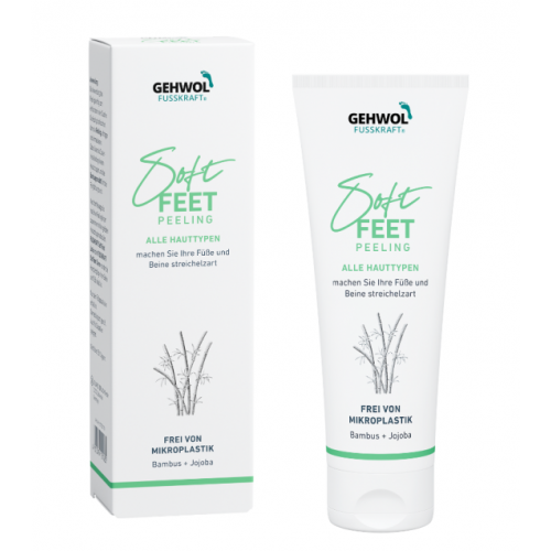 Gehwol Fusskraft Soft Feet Scrub Šveičiamasis kojų kremas su bambukų pudra