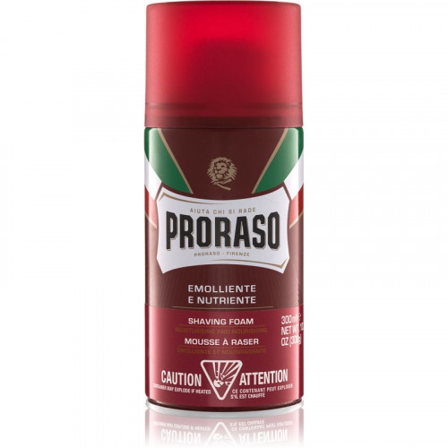 Proraso Red Barbe Dure Shaving Foam Veido odą minkštinančios skutimosi putos