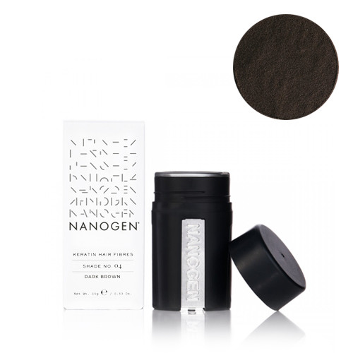 Nanogen Keratin Hair Fibres Dark Brown Matu pulveris-šķiedra, tumši brūns