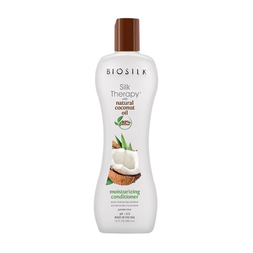 Biosilk Silk Therapy Moisturizing Conditioner Drėkinamasis plaukų kondicionierius su oragnišku kokosų aliejumi