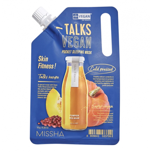 Missha Talks Vegan Squeeze Pocket Sleeping Mask 10g Skin Fitness