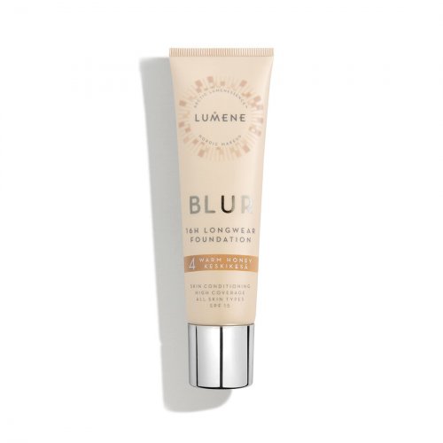 Photos - Foundation & Concealer Lumene Blur 16h Longwear Foundation SPF15 30ml 4 Warm Honey KS950591