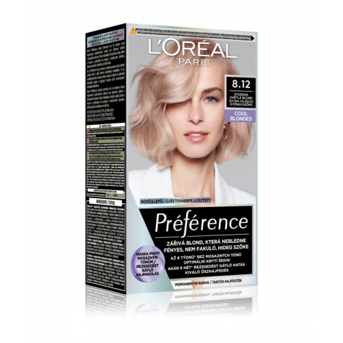 Photos - Hair Dye LOreal L'Oréal Paris L'Oréal Paris Preference Permanent Hair Color 8.12 Alaska KS862116