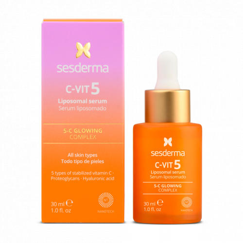 Sesderma C-VIT 5 Liposomal Serum Skaistinantis liposominis veido serumas