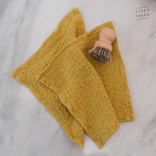 Linen Tales Linen Tales Linen Dishcloth Set of 2 Lemon Curry