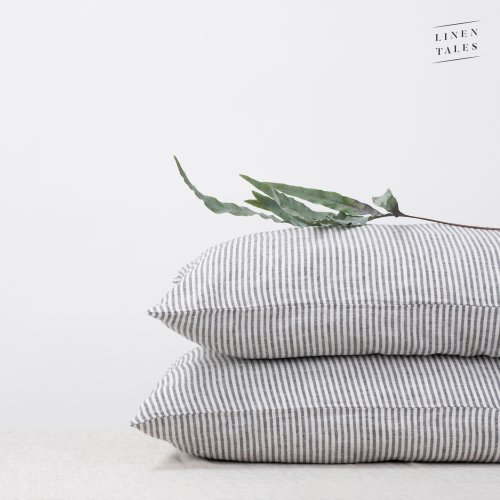 Linen Tales Linen Tales Linen Pillowcase Thin Black Stripes