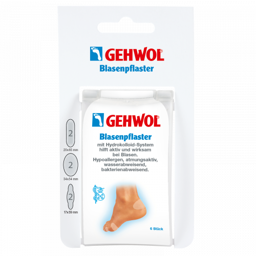 Gehwol Blister Plaster with Hydrocolloid System Skirtingo dydžio trynių pleistrai su hidrokoloidiniu geliu