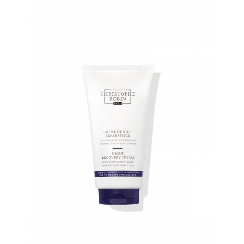 Christophe Robin Night Recovery Cream with White Lotus Flower Öine paranduskreem juustele