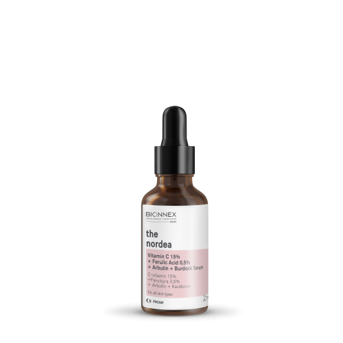 Bionnex The Nordea Vitamin C 15% + Ferulic Acid 0.5% + Arbutin + Burdock Antioksidacinis serumas