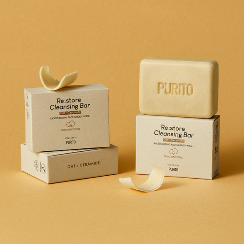 Purito Re:store Cleansing Bar Moisturizing Face & Body Wash Muilas veidui ir kūnui  100g