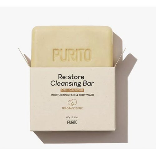 Purito Re:store Cleansing Bar Moisturizing Face & Body Wash Muilas veidui ir kūnui  100g