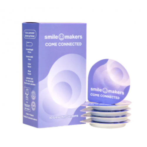 Smile Makers Come Connected Ultra Thin Condoms Itin ploni prezervatyvai